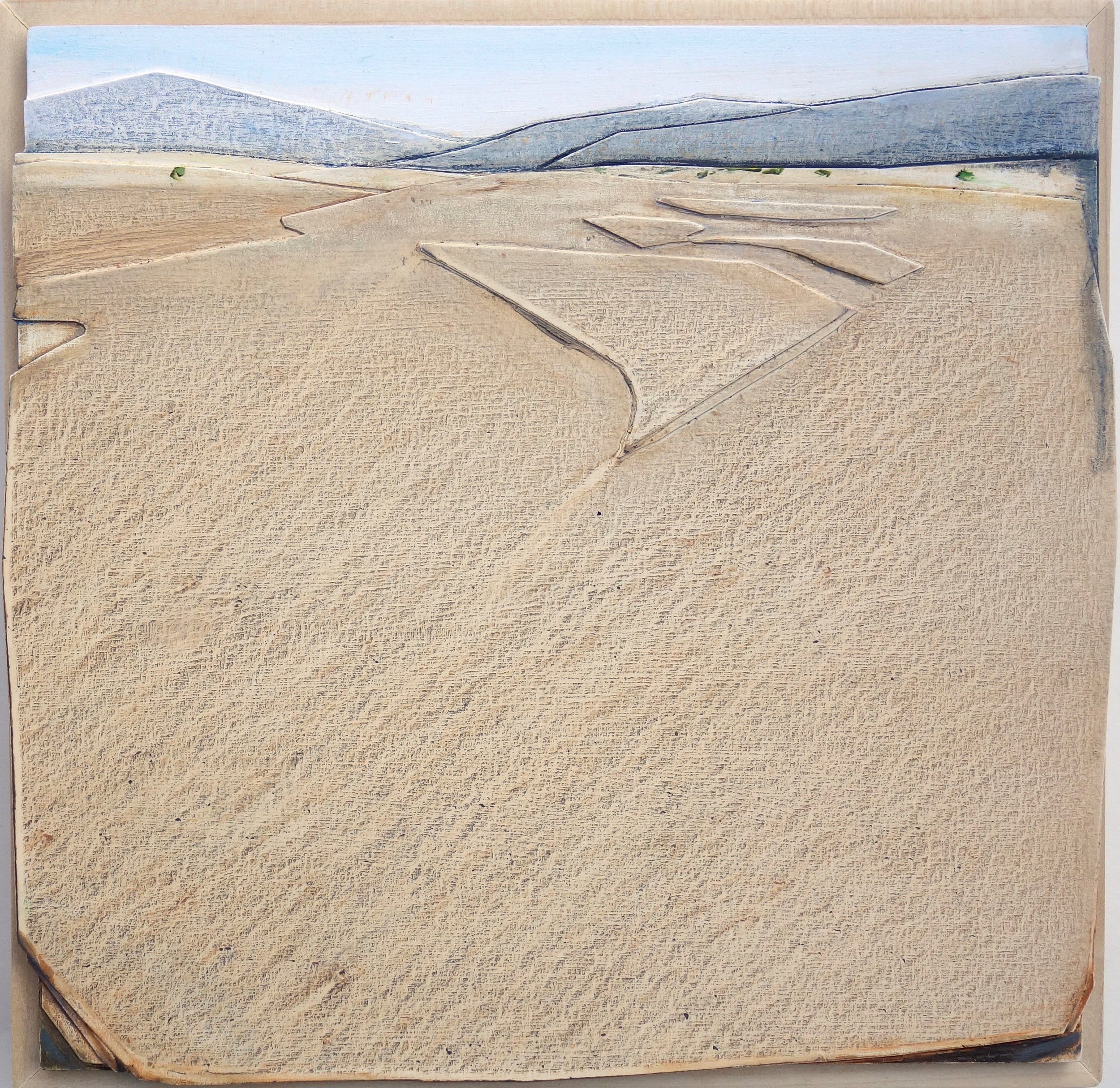  Lamina IX (medano creek)  oil, paper on panel  6.5 x 6.5”  2023     