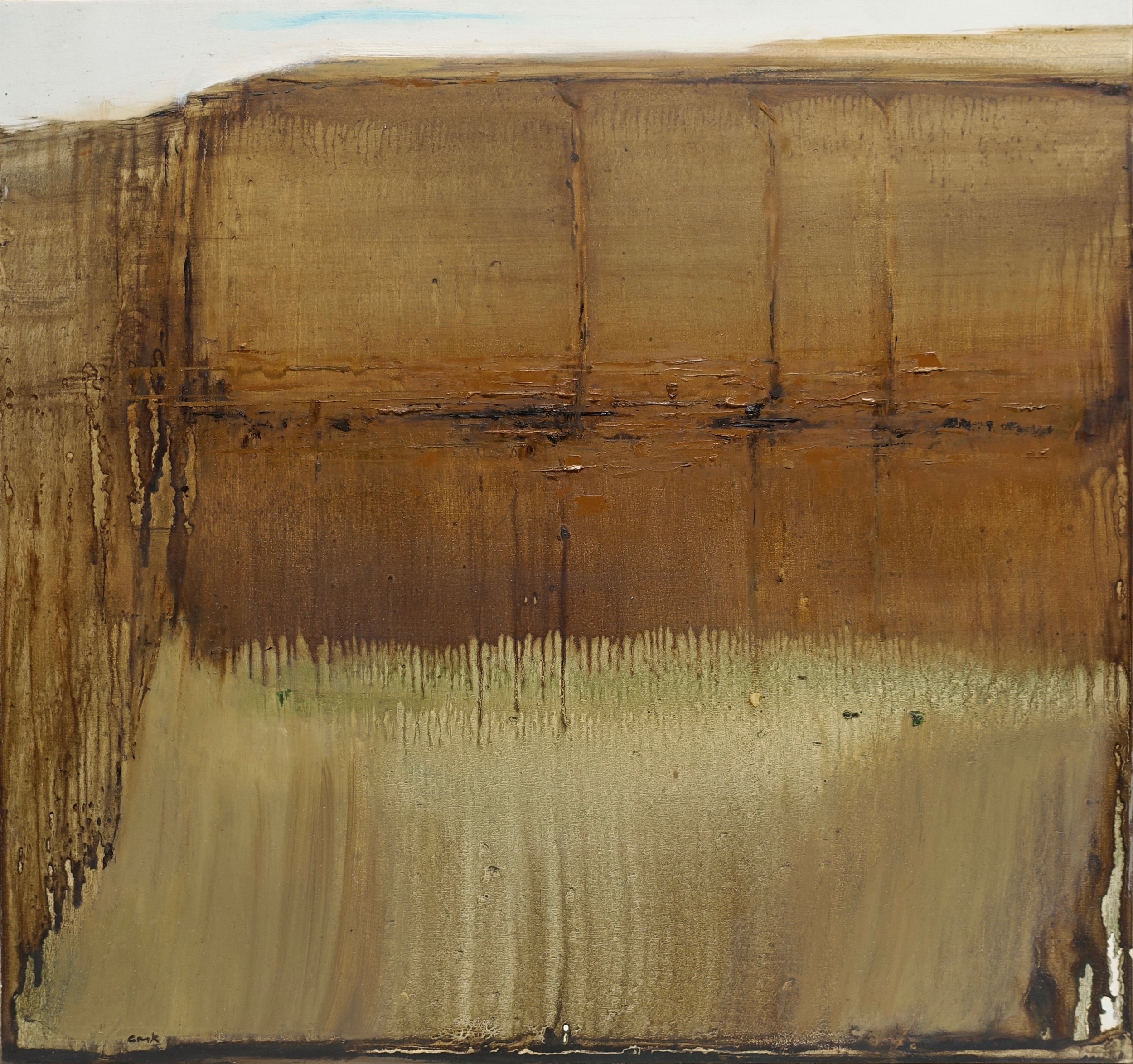   Sienna   oil on panel  16 x 17”  2023     