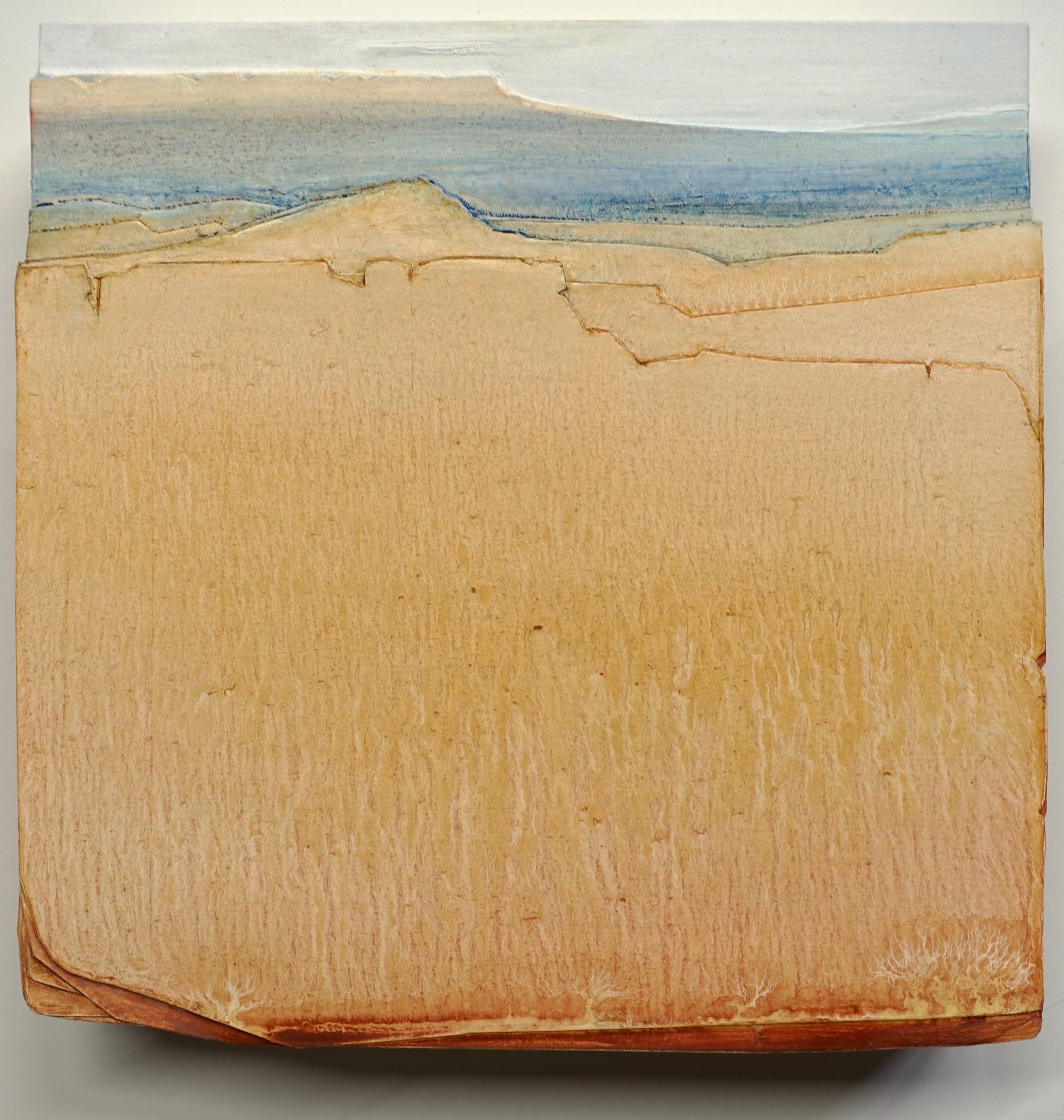 Laminae XV (powell point) 6 x 6" oil, paper on panel 2024