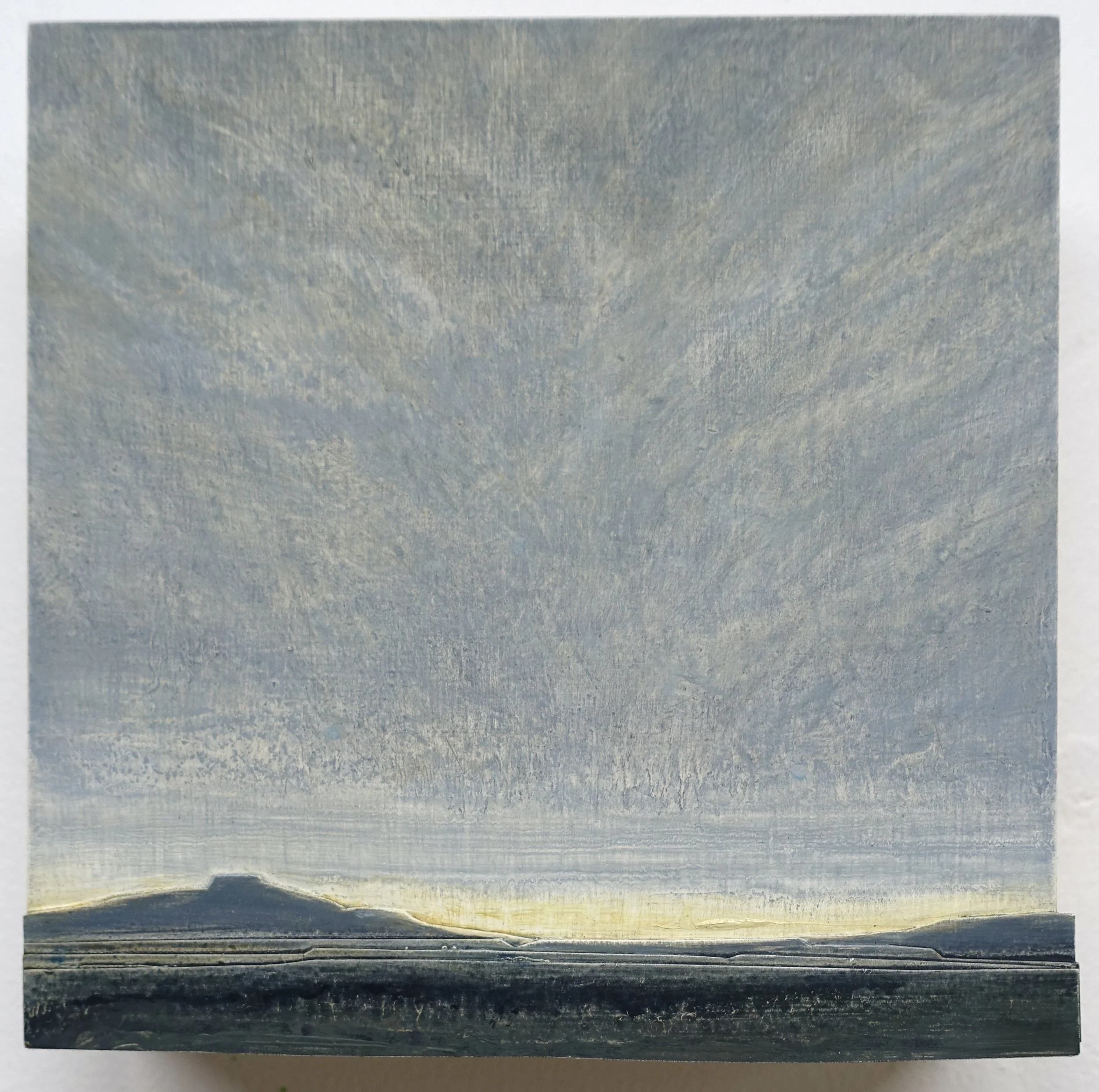 Laminae XVI (pedernal) oil, paper on panel 6 × 6” 2025