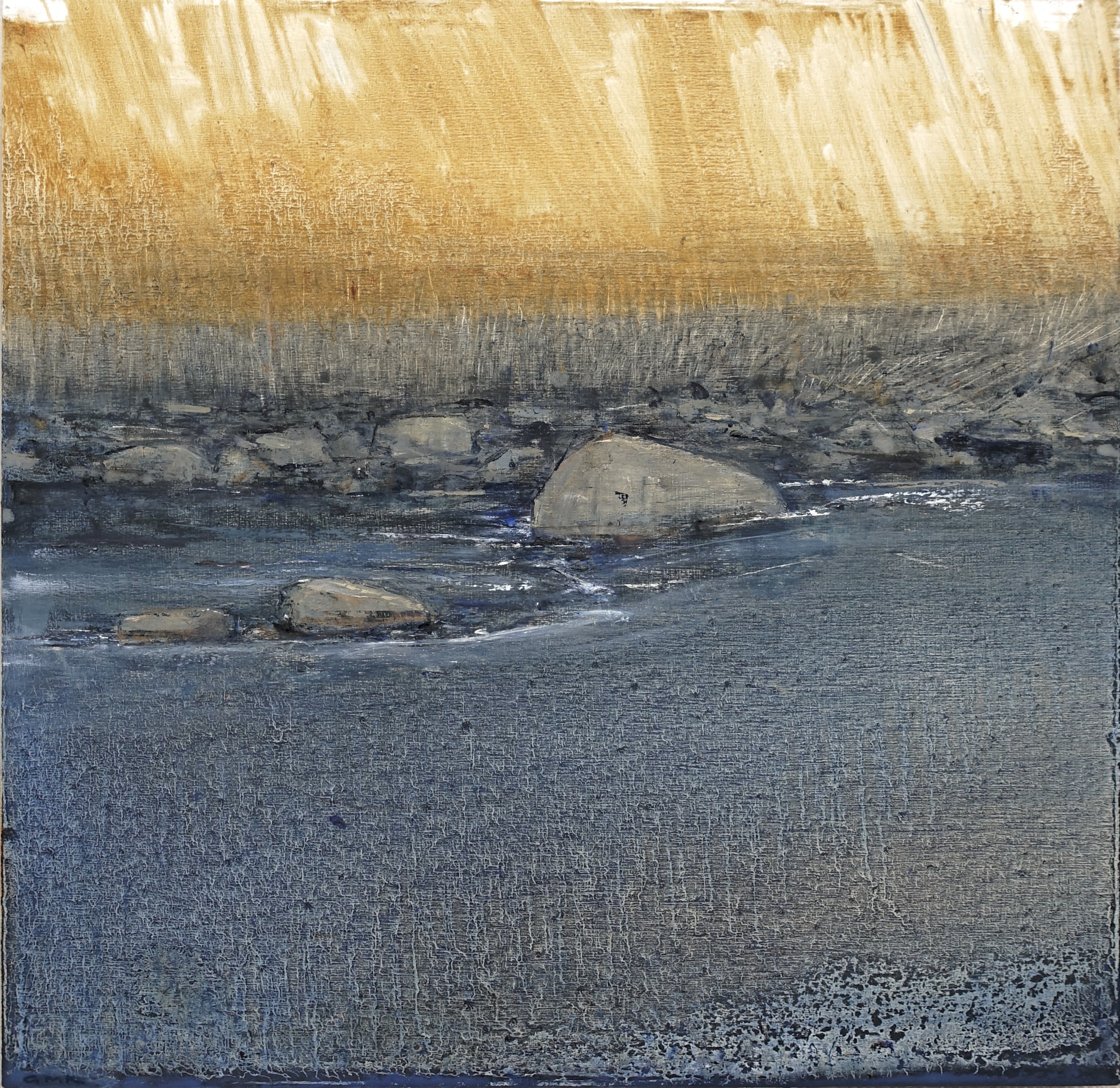   Dark River   oil on panel  12 × 12”  2026     