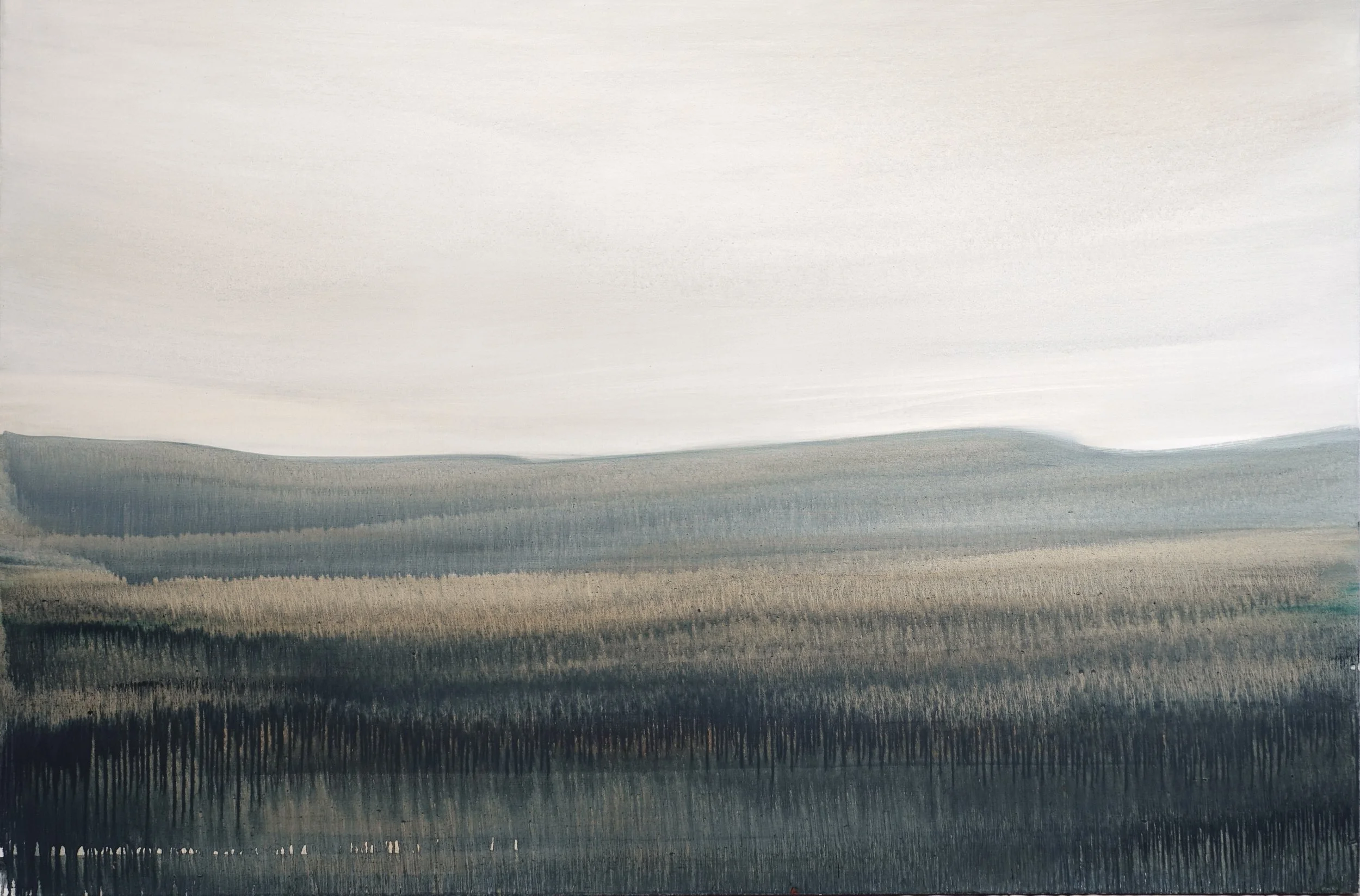   Skyline   oil on linen  48 × 72”  2026     