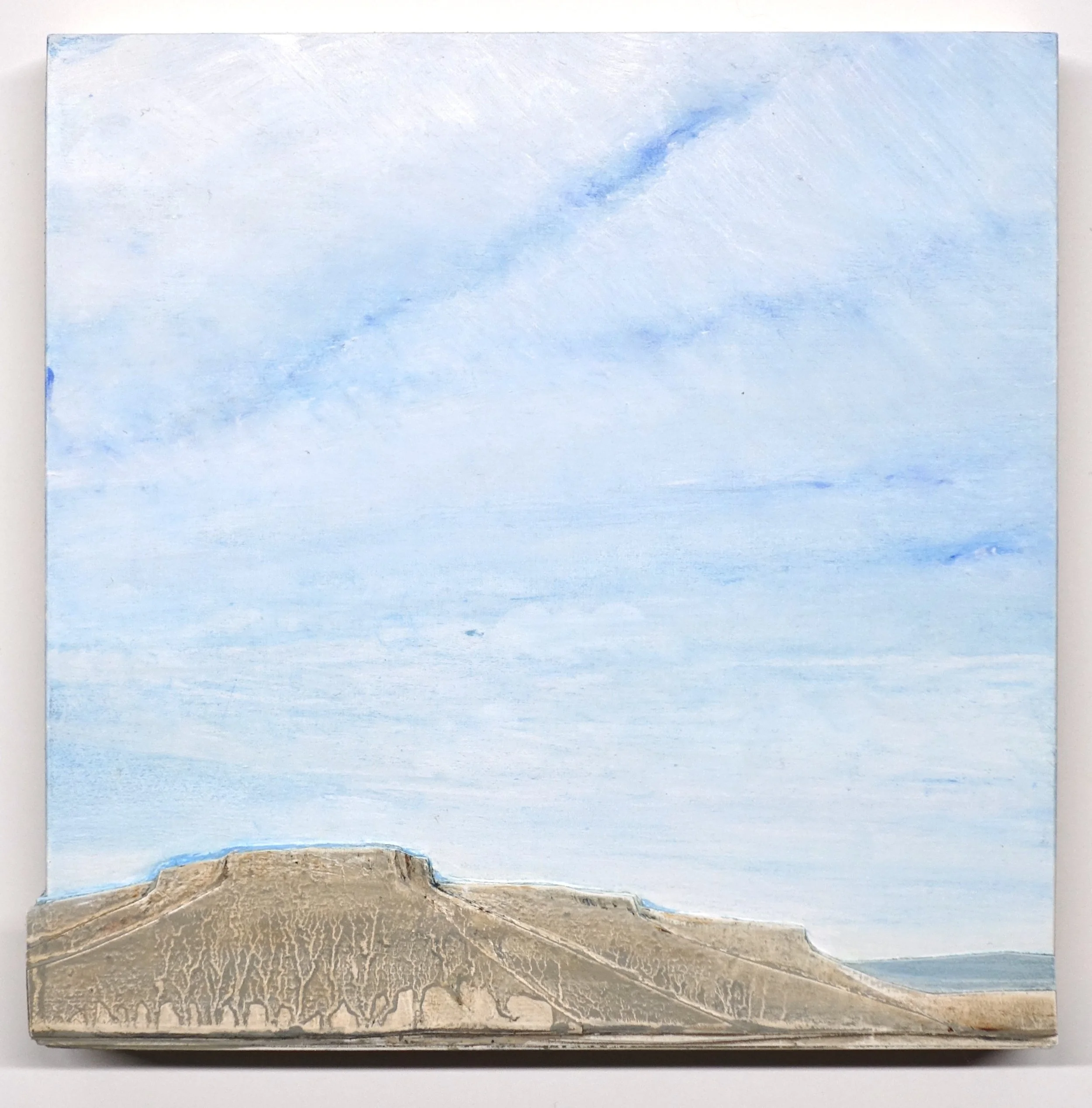   Laminae 20     (port of entry)   oil, paper on panel  8 × 8"  2026     