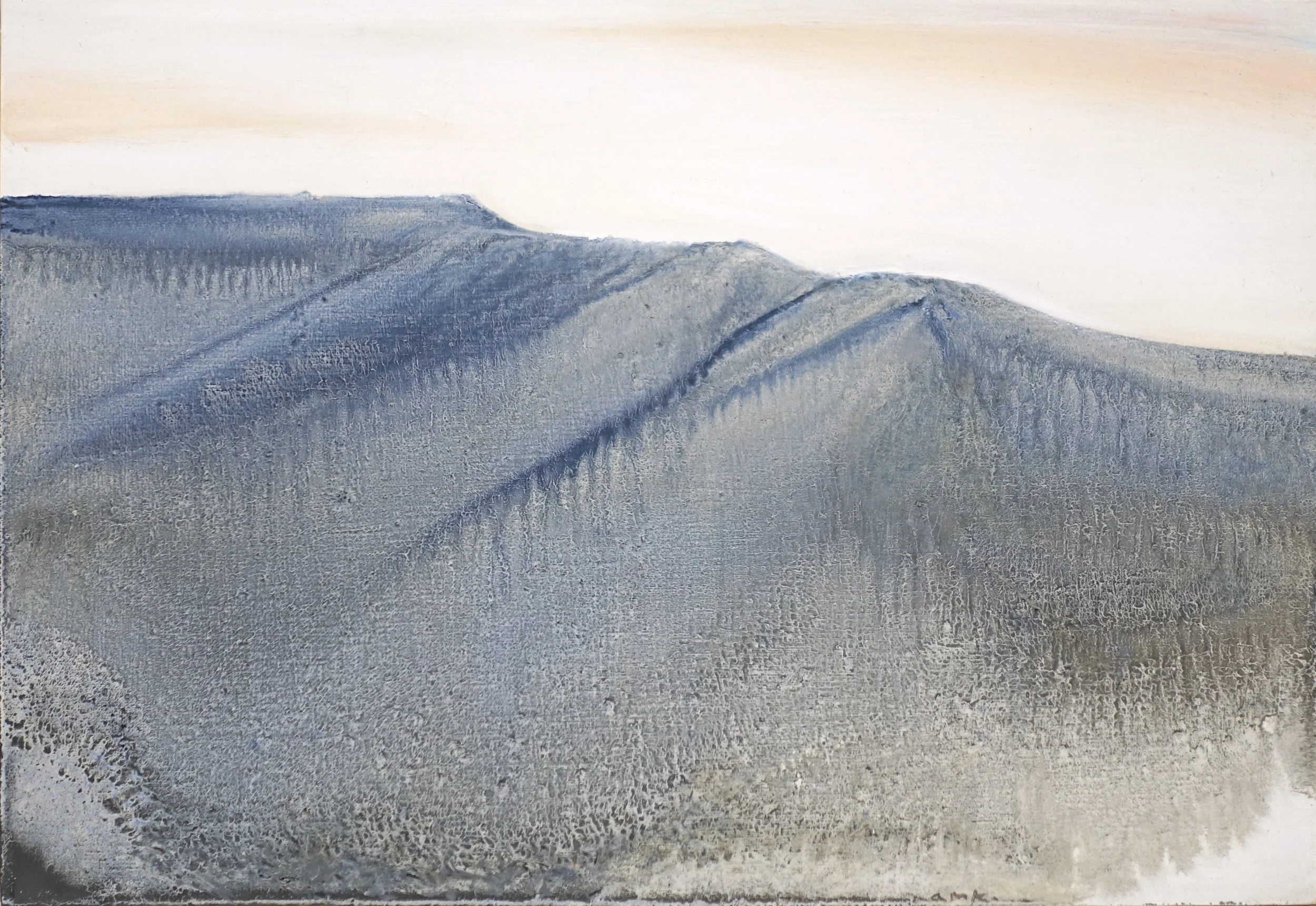   Blue Fold   oil on panel  8.25 × 12”  2026     