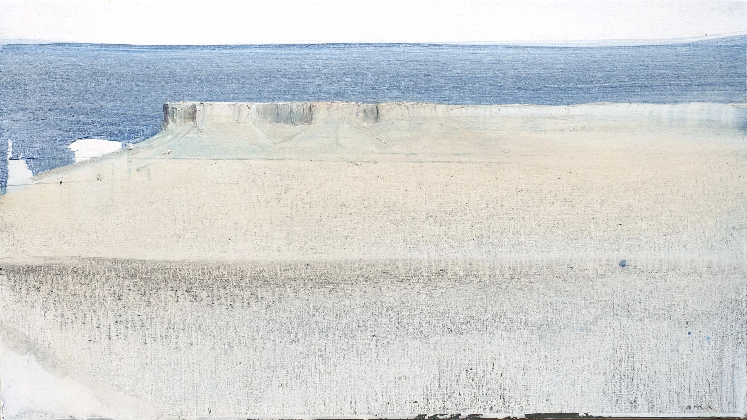   Marine Layer   oil on panel  10 × 17”  2025     
