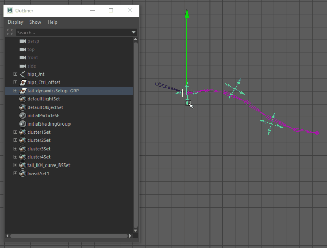 Tail parent setup example