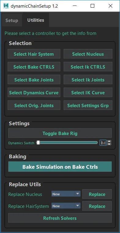 Utilities Tab