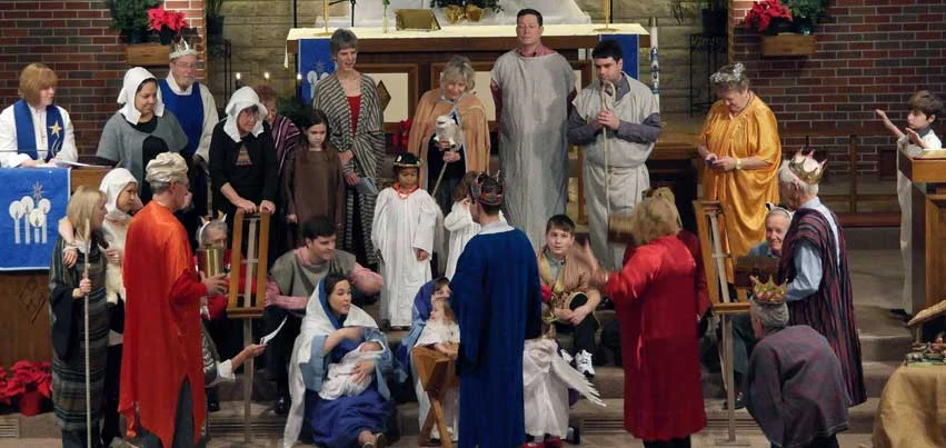 9:30 AM Worship with Christmas Pageant followed by the Heritage Festival Meal