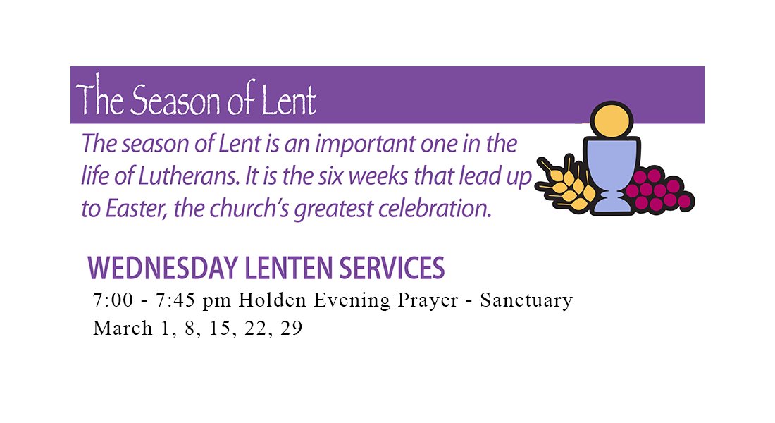 Wednesdays Holden Evening Prayer