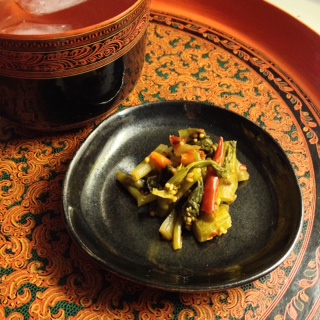 On a Burmese Lacquer Tray