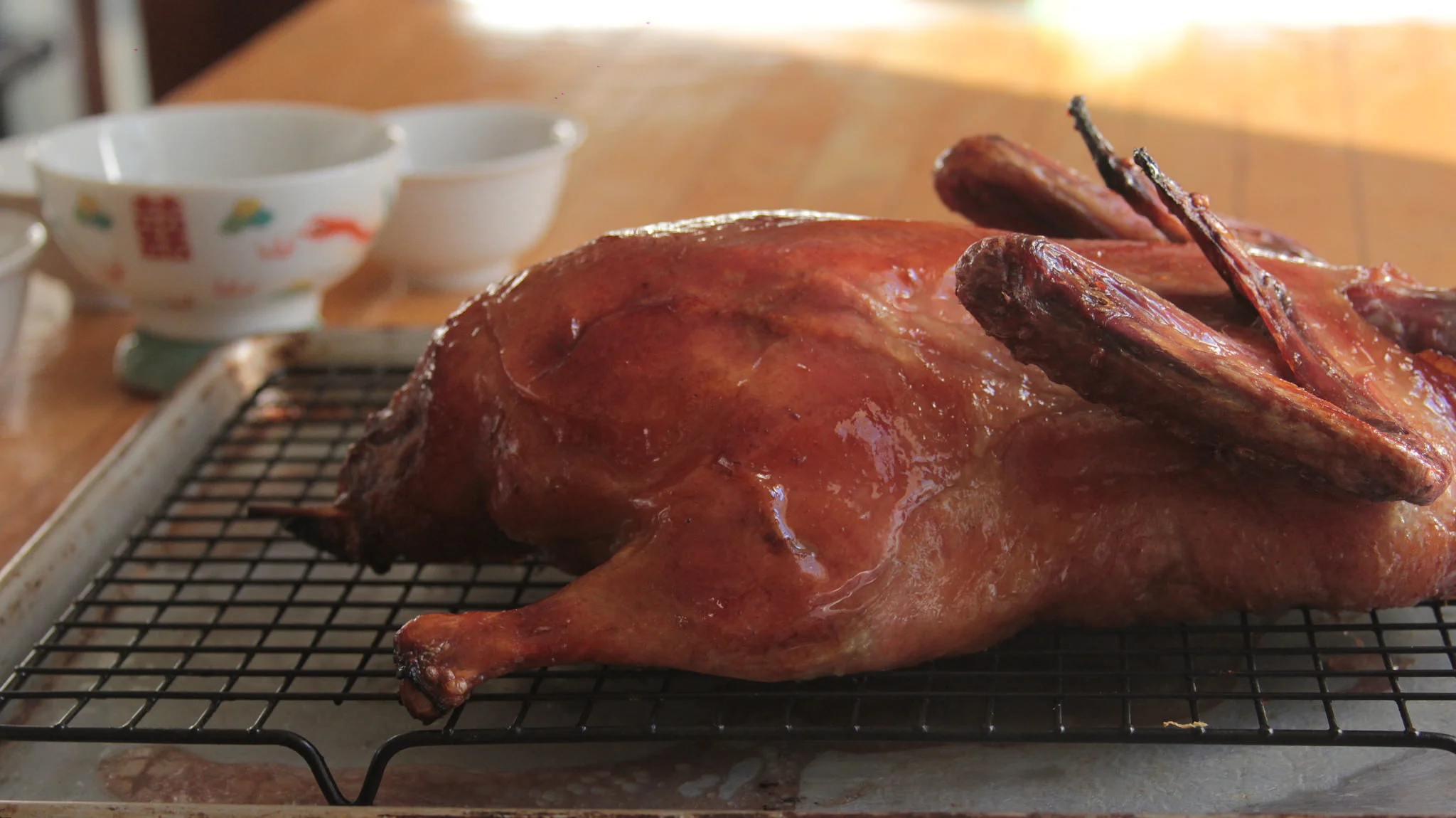 Roast Duck with glazed orange peels