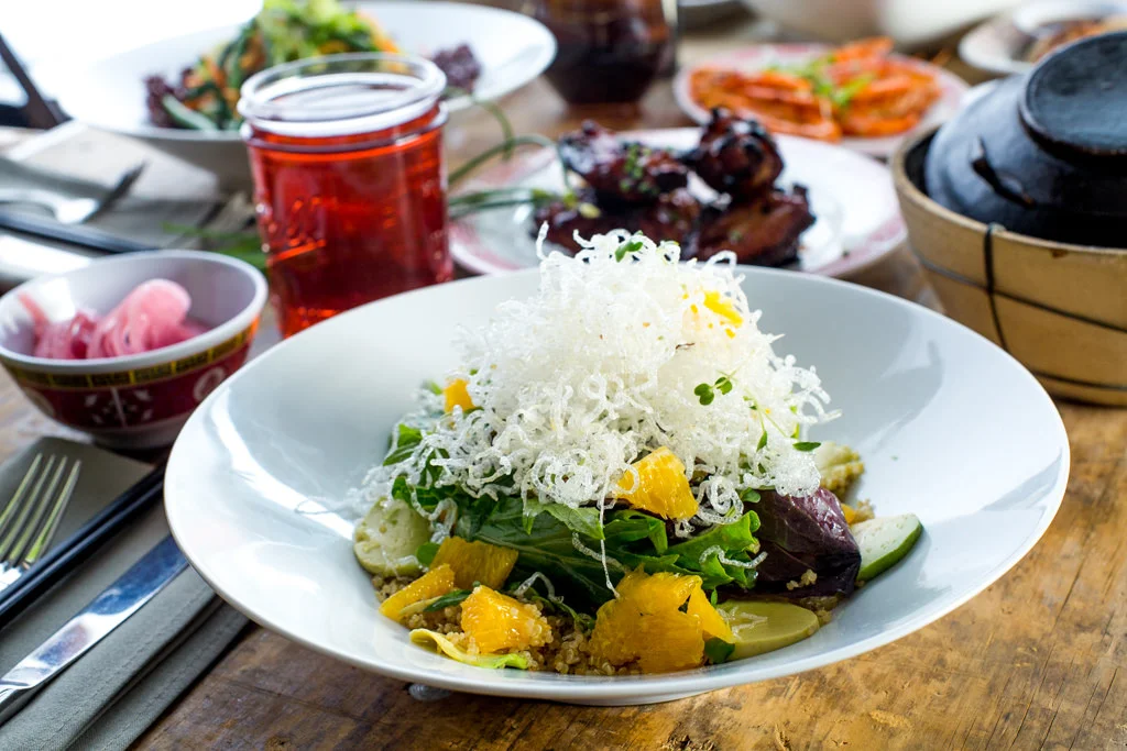 Quinoa with lettuces and orange at Hey Hey Canteen, one of the recent restaurants I consulted. 
