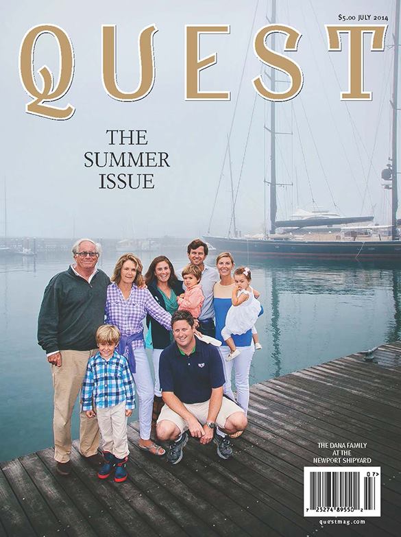 The Dana family featured on the cover of July 2014 Quest Magazine.