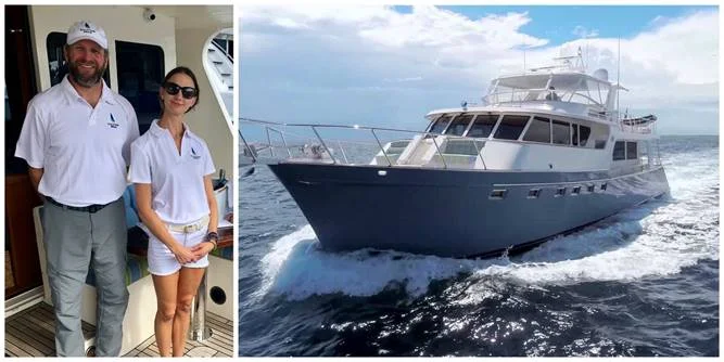 The 71’ motor yacht Halcyon Seas charters with a Captain and a stewardess and will be shown along with two larger yachts by Worth Avenue Yachts. (Photos courtesy of Worth Avenue Yachts)