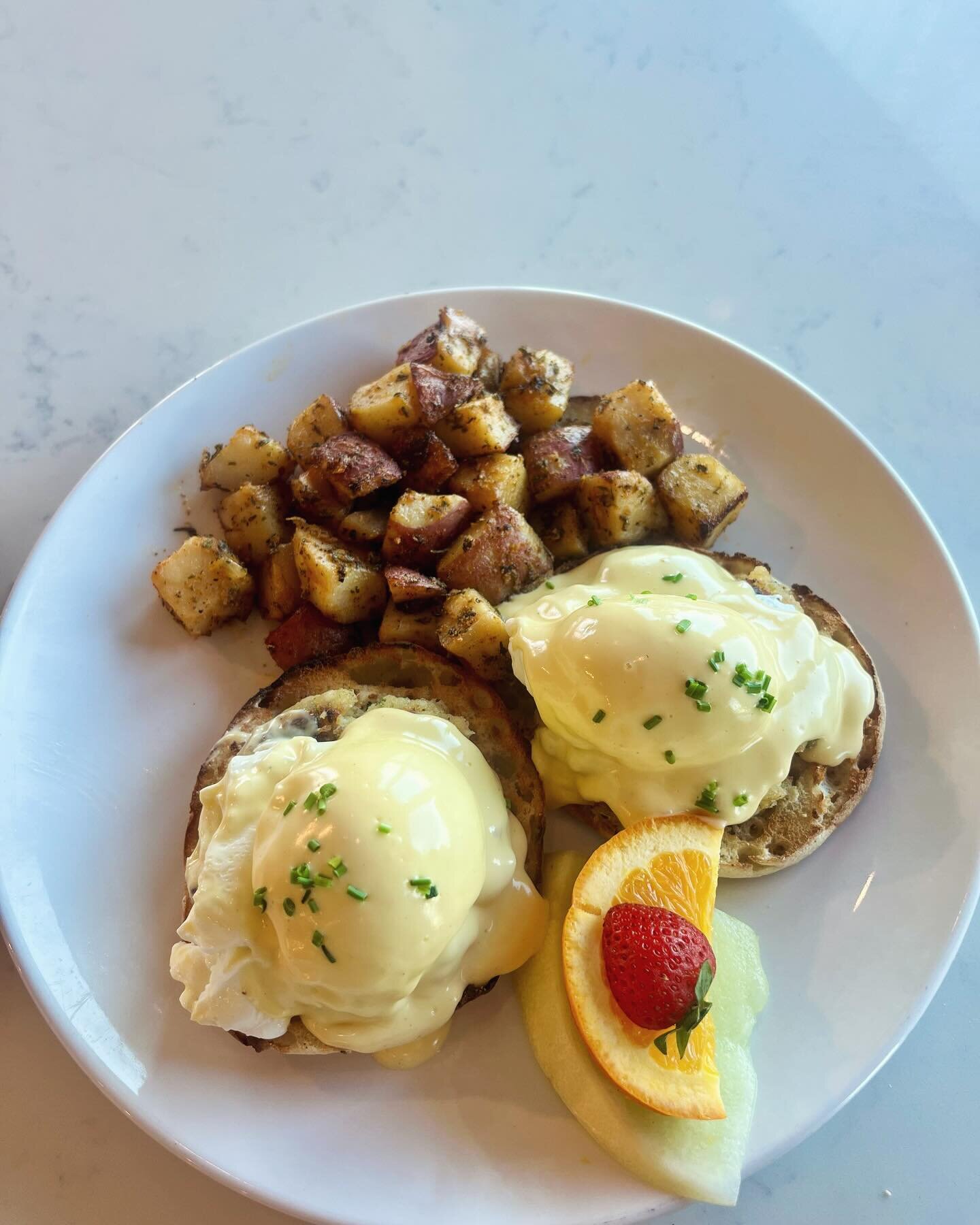 Join us this weekend for our delicious Belle&rsquo;s specials! We are serving a Crab Cake Benny which comes with English muffin halves topped with our house made crab cake, poached eggs &amp; hollandaise sauce; the popular Azores Omelet which comes w