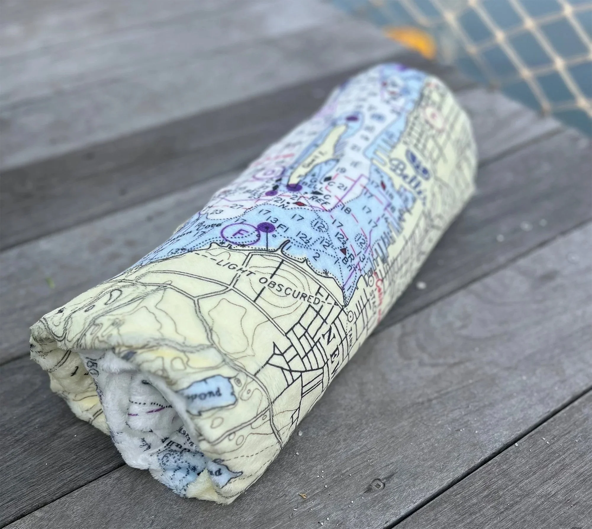 Nautical Chart Fleece Blanket