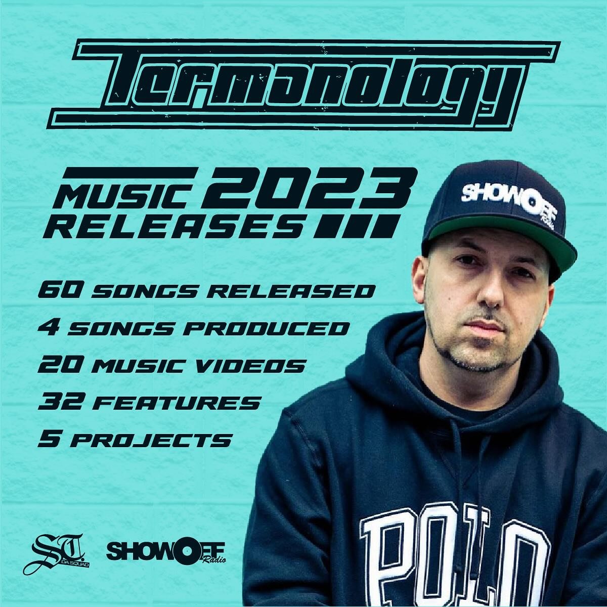 I made this graphic for @termanologyst to celebrate his musical accomplishments in 2023.
