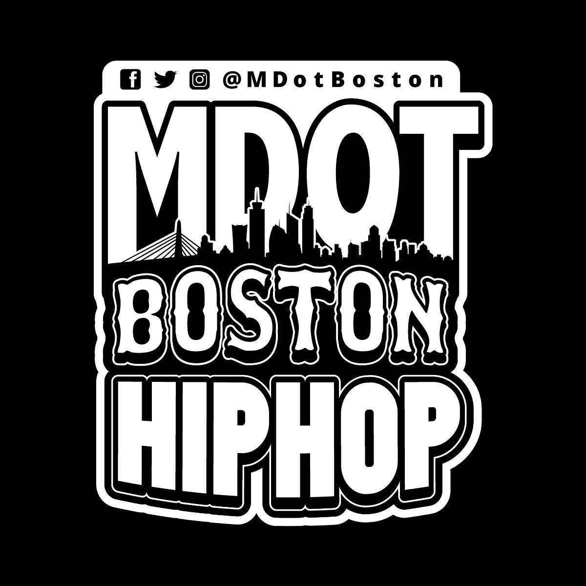 New sticker design for @mdotboston #hiphop #boston #newengland #noize #rapmusic #rap #undergroundhiphop #bostonhiphop #newenglandnoize #newenglandhiphop #sticker #design #graphicdesign #logo
