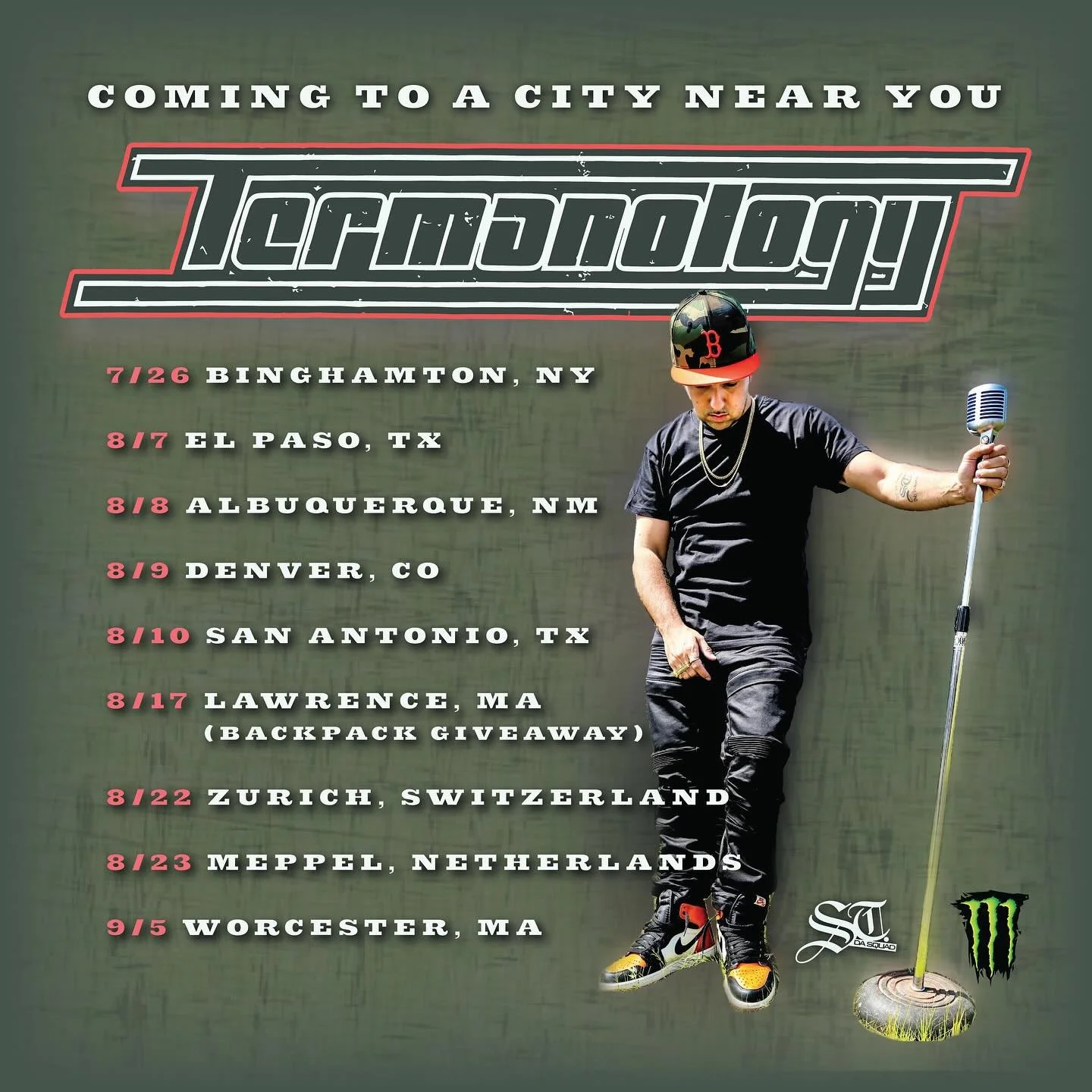 Summer 25&rsquo; Tour flyer for @termanologyst