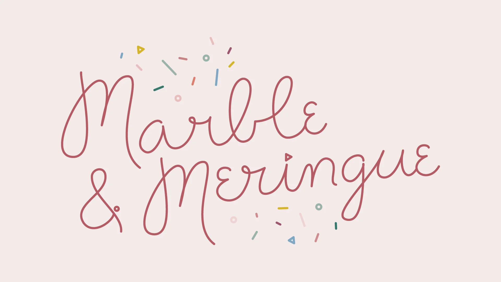 Marble &amp; Meringue script word mark