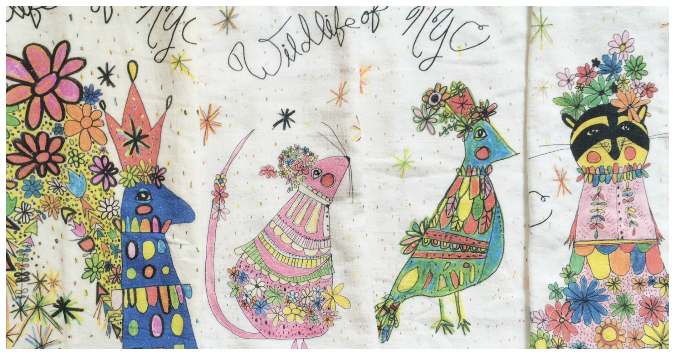 "NYC Wildlife" tea towels by Suzanne Kiggins will be included with gifts of $100 or more. Supplies are limited! 