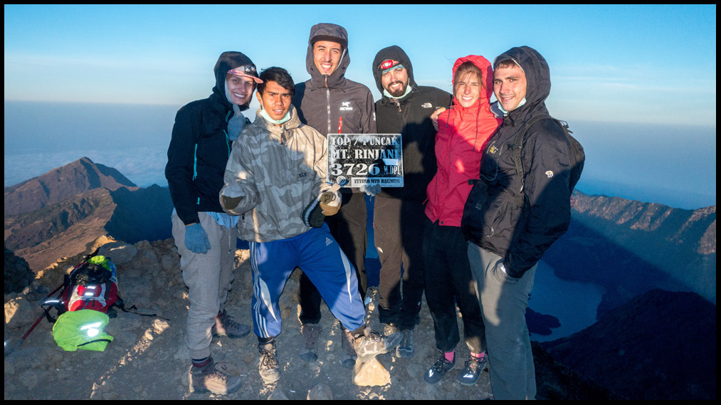 The crew from the top of the mountain