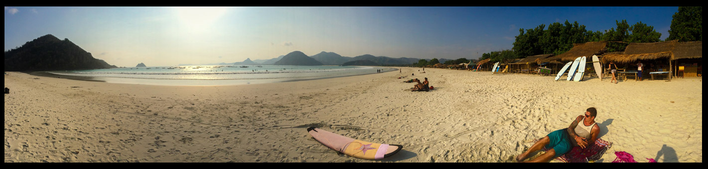 Selong Belonak Beach, catching some rays after a fun little surf sesh.