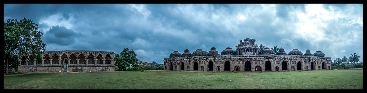 Elephant stables at the Lotus Mahal.