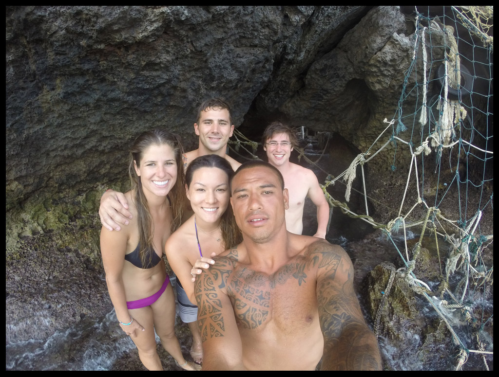 Mikaela, Mikey, Sam, Mary and Jordan exploring Koh Phi Phi Leh