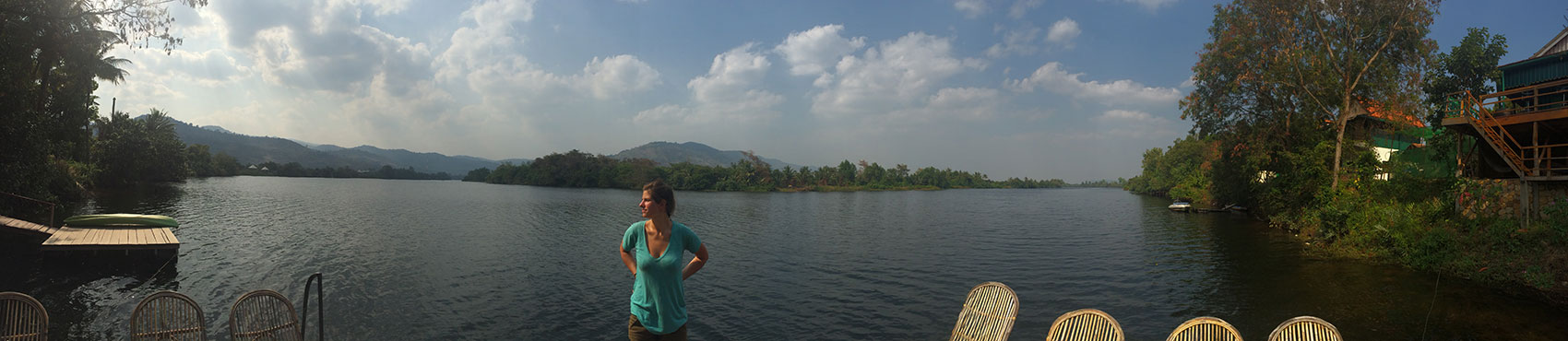 Dock on the Kampot River. 