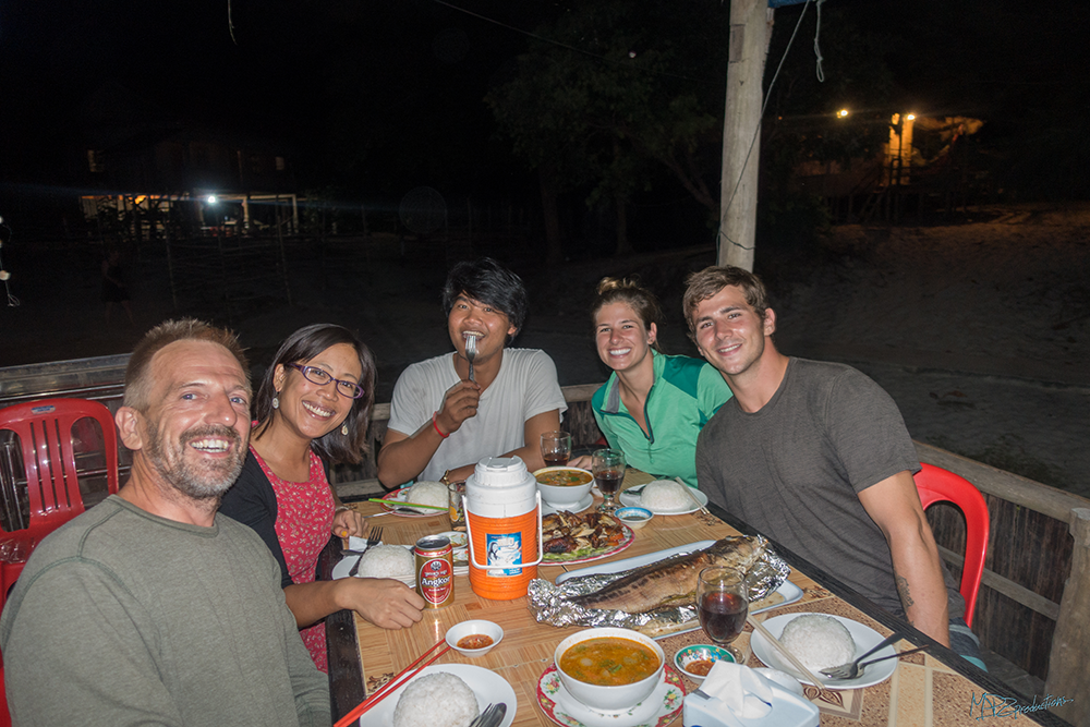 Our family dinner- Andy, Melissa, Nak, Mikaela, Mikey
