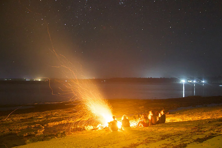 Joe and Beths last night bonfire.