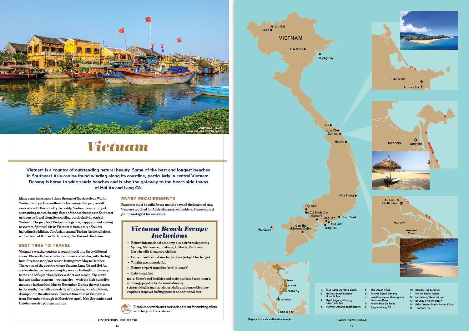 Asia Beach Escapes: brochure spread