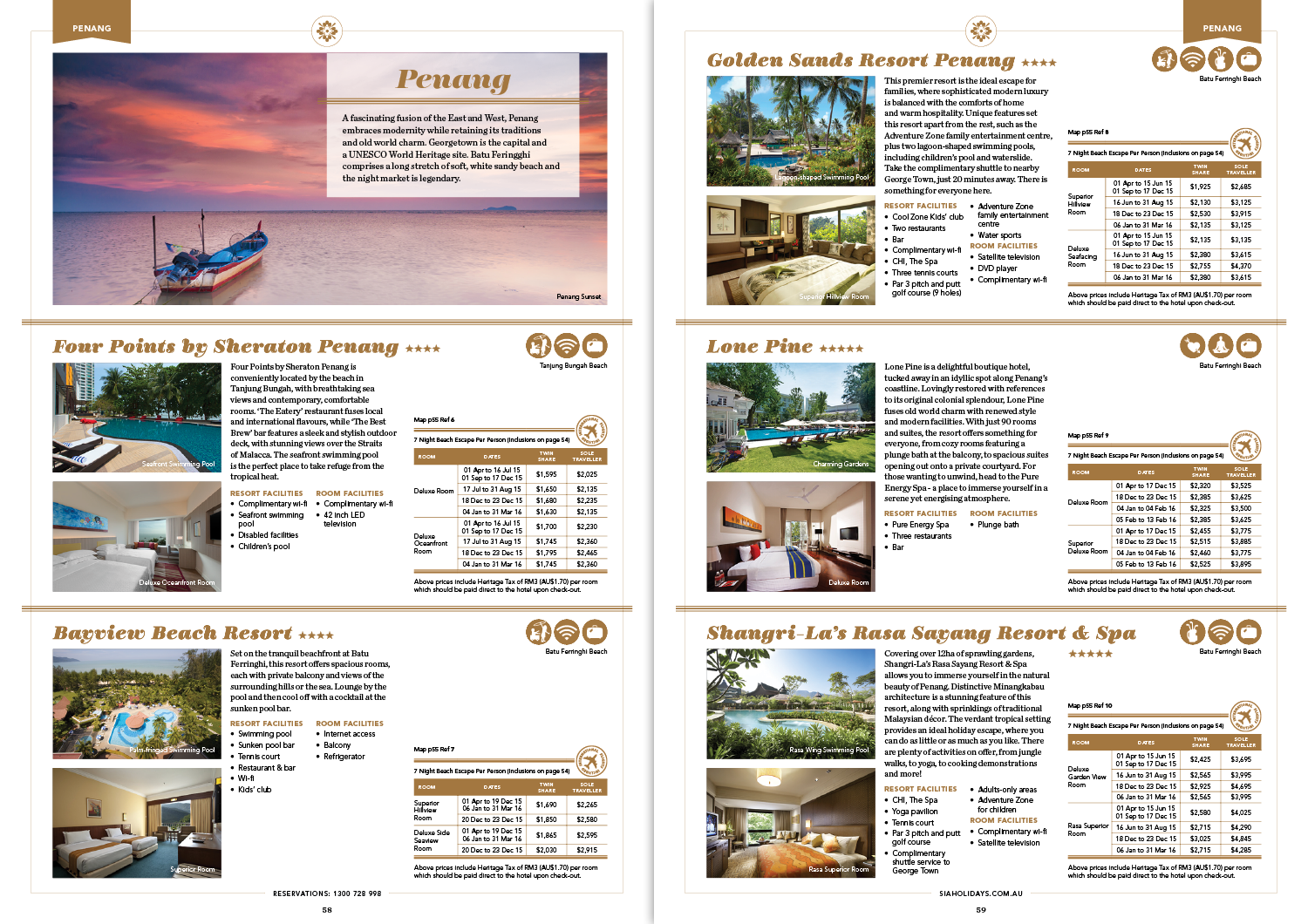 Asia Beach Escapes: brochure spread