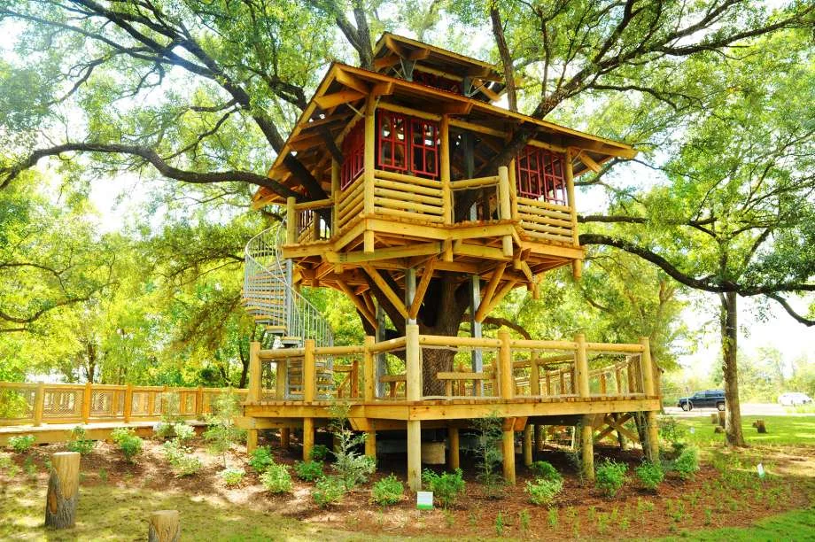 Bridgeland has added a life-size tree house to itâs growing list of additions to the growing community. Bridgelandâs newest amenity is located in Tree House Park and is two-stories built from reclaimed wood. Courtesy of Vagney Bradley