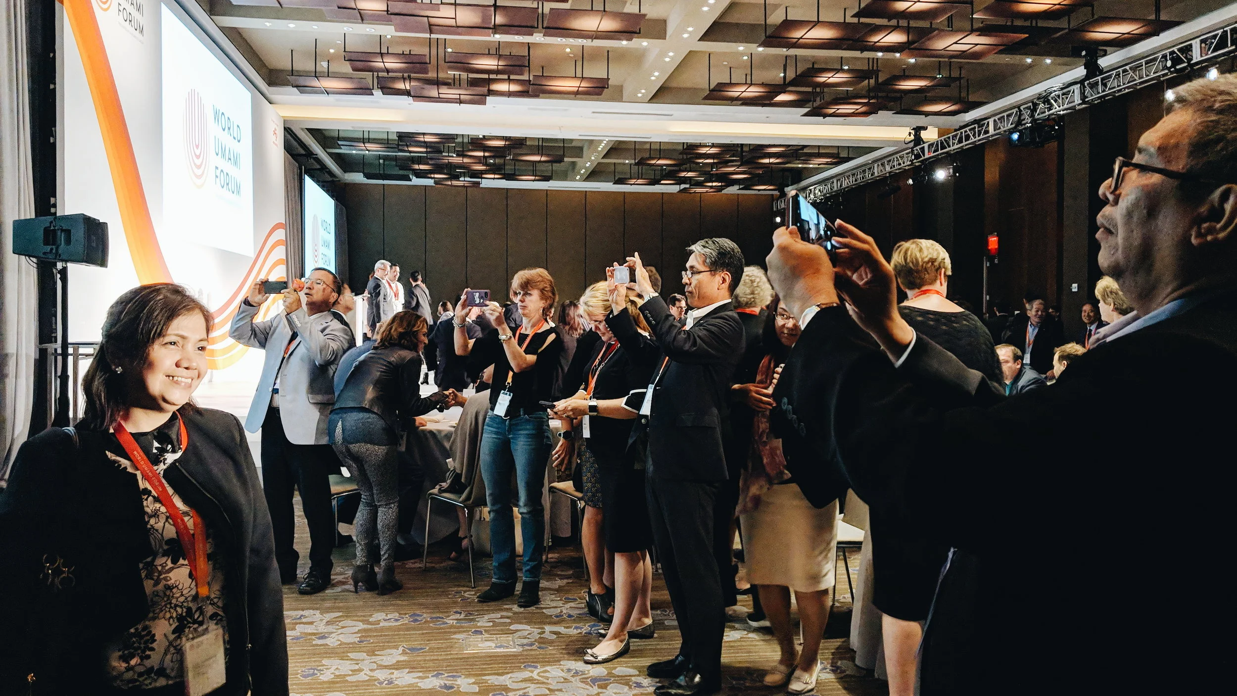 Attendees snap photos of (and with) our drawing at World Umami Forum 2018 in New York