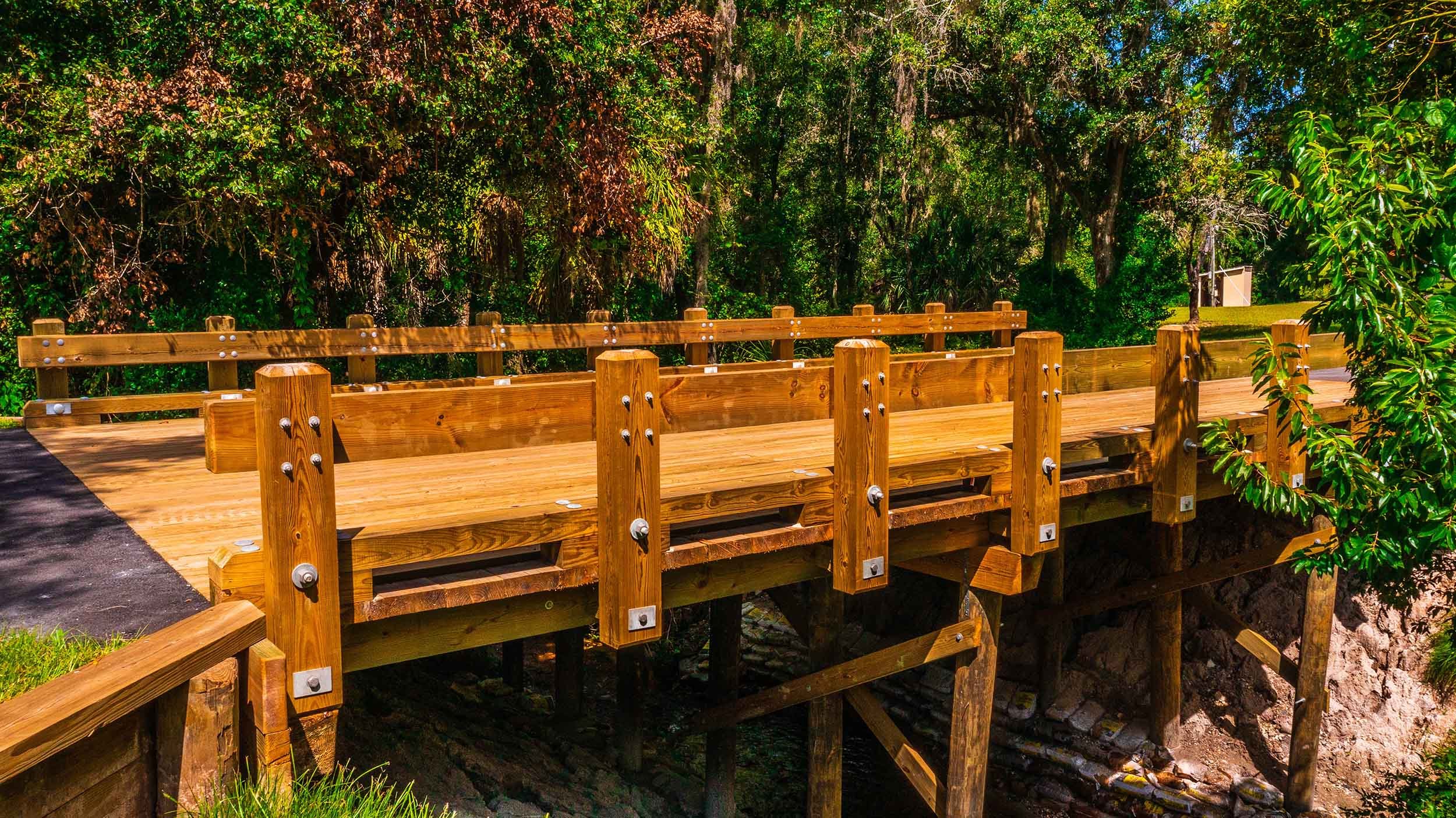 vehicular wood bridge