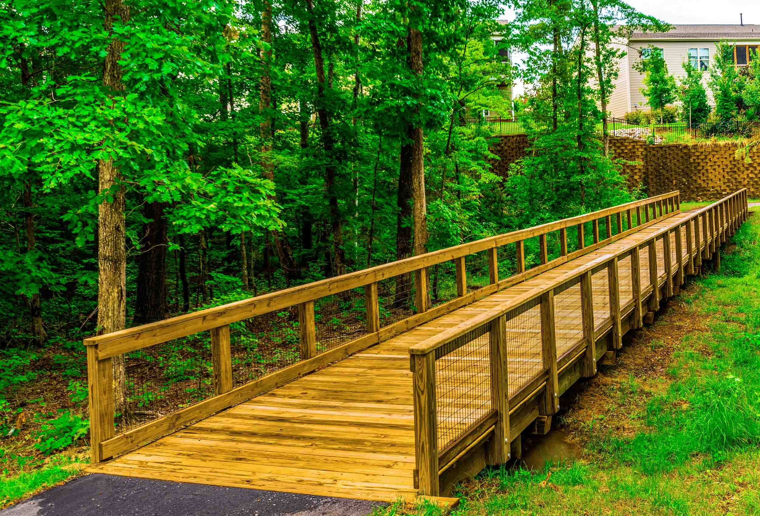nature trail timber bridge