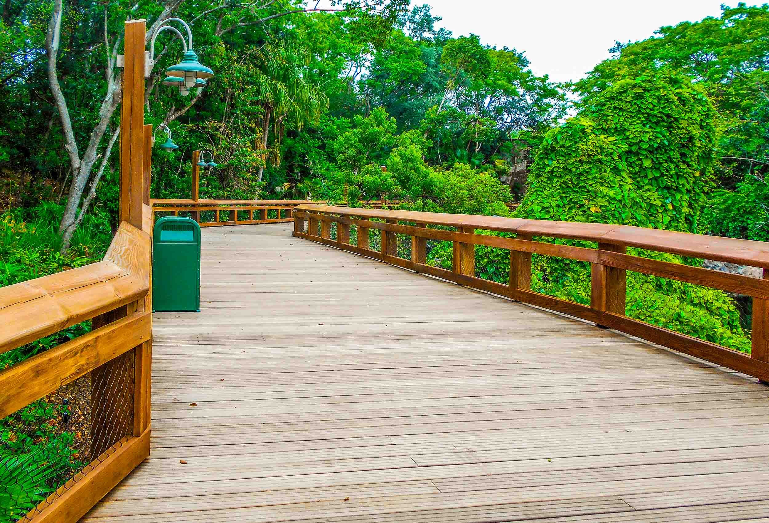 pedestrian wooden bridge