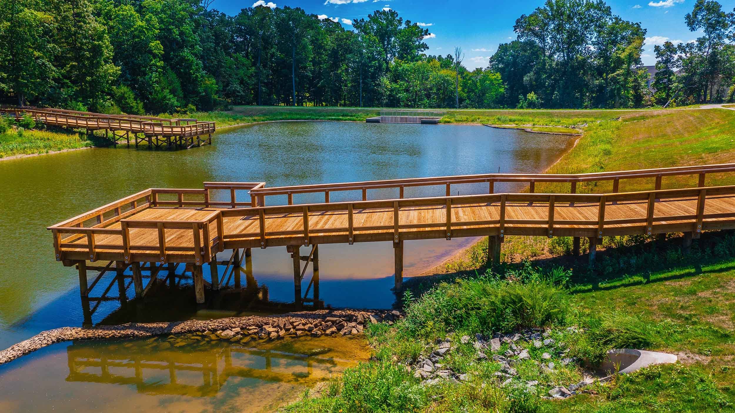 wood boardwalk construction