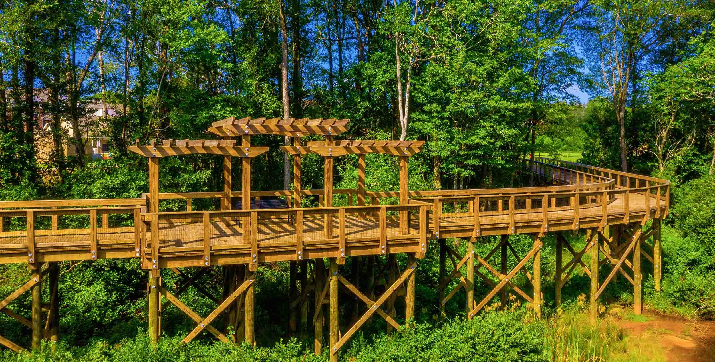 wetland boardwalk construction