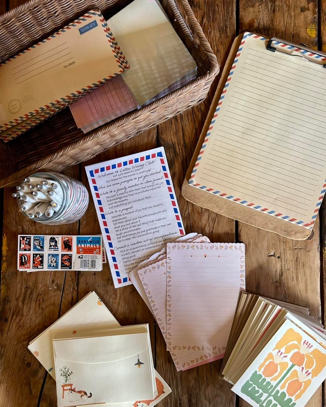 Letter Writing Club continues tomorrow at 5:30 pm!  We will provide the stationary, stamps, writing utensils, encouragement, and potential pen pals, so you just need to bring yourself!  No cost to join, but of course we always appreciate your patrona