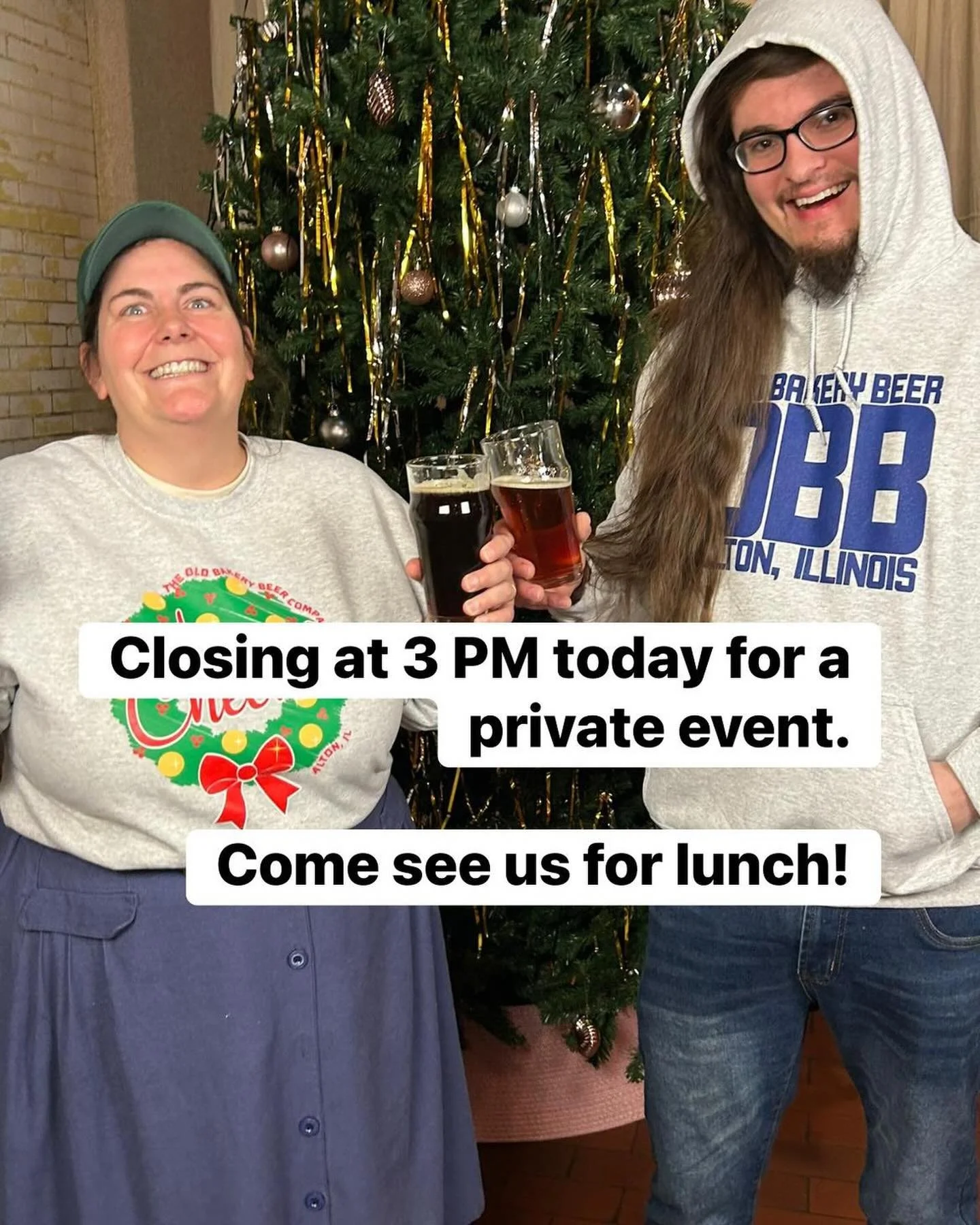 Closing at 3 PM today for a private event.

Come see us for lunch!