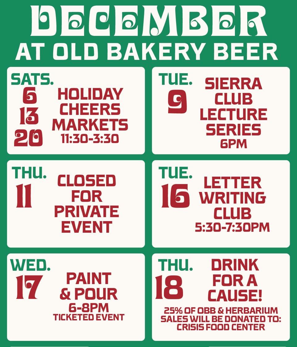 Hey Y&rsquo;all!  Lots going on down here this week. 

Letter Writing Club is Tuesday from 5:30-7:30.  If you aren&rsquo;t sure what gift to give a loved one, or if money is a little tight, a handwritten thoughtful letter is an amazing option!  I&rsq