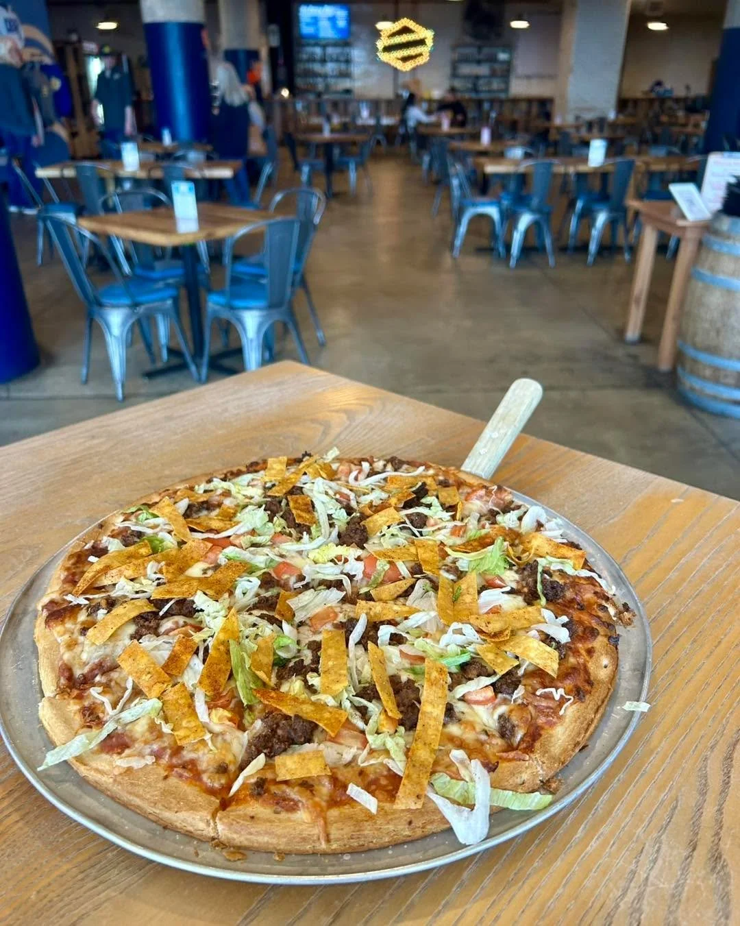 Happy Pizza Thursday!  Today&rsquo;s specialty za is a Taco Pizza topped with refried beans, salsa, mozzarella, Oaxaca cheese blend, taco meat, lettuce, tomato, and tortilla strips.

Only $18 for a large 14&rdquo; pizza plus you can add a 4-pack (to 