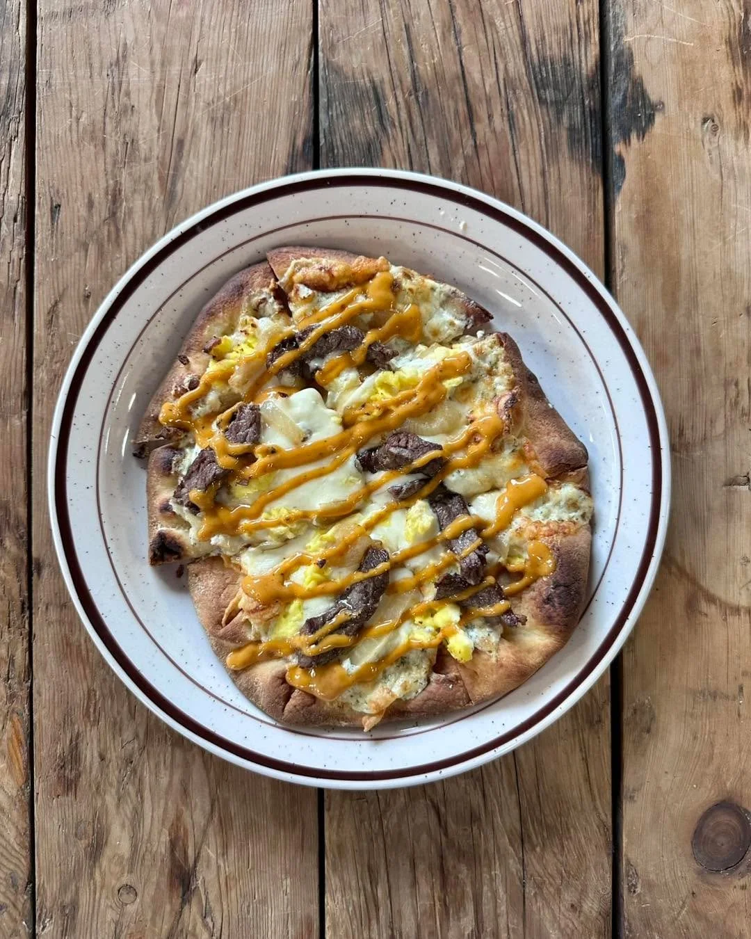 What are you having for brunch this Sunday?  Perhaps a Steak and Egg Flatbread might be calling your name 👀 

Join us for brunch, every Sunday 10-2!  Full menu at www.oldbakerybeer.com/brunch