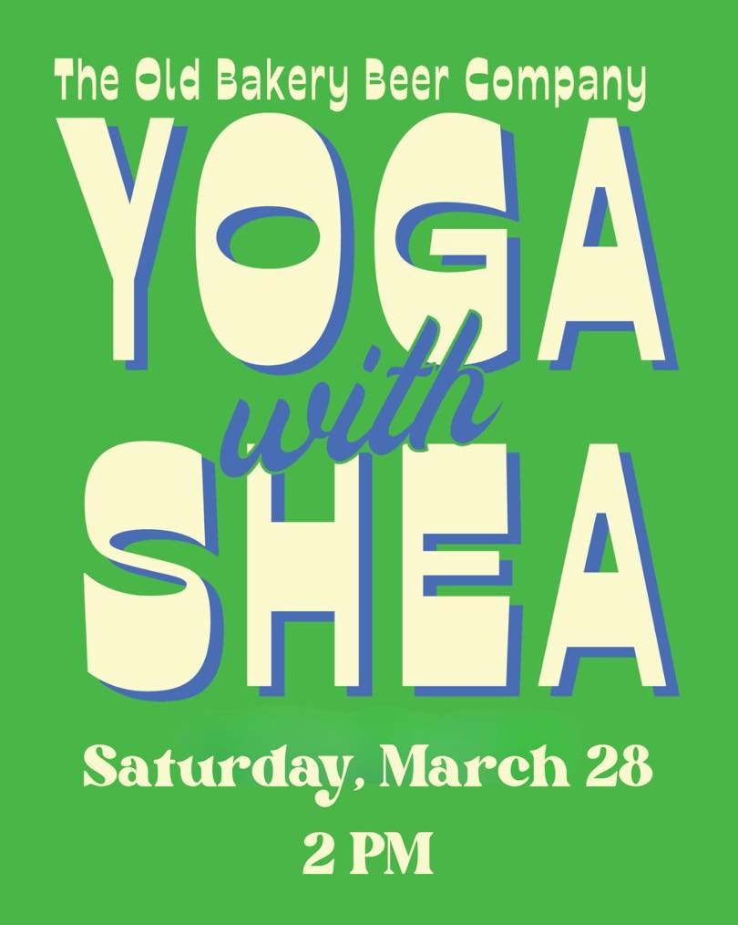 Join us this Saturday at 2 PM for Yoga with the incomparable Shea!  Only $15 for an hour of all-levels yoga followed by a beer, cider, or NA beverage of your choice.

No need to pre-register, but it is helpful if you click &ldquo;going&rdquo; on the 