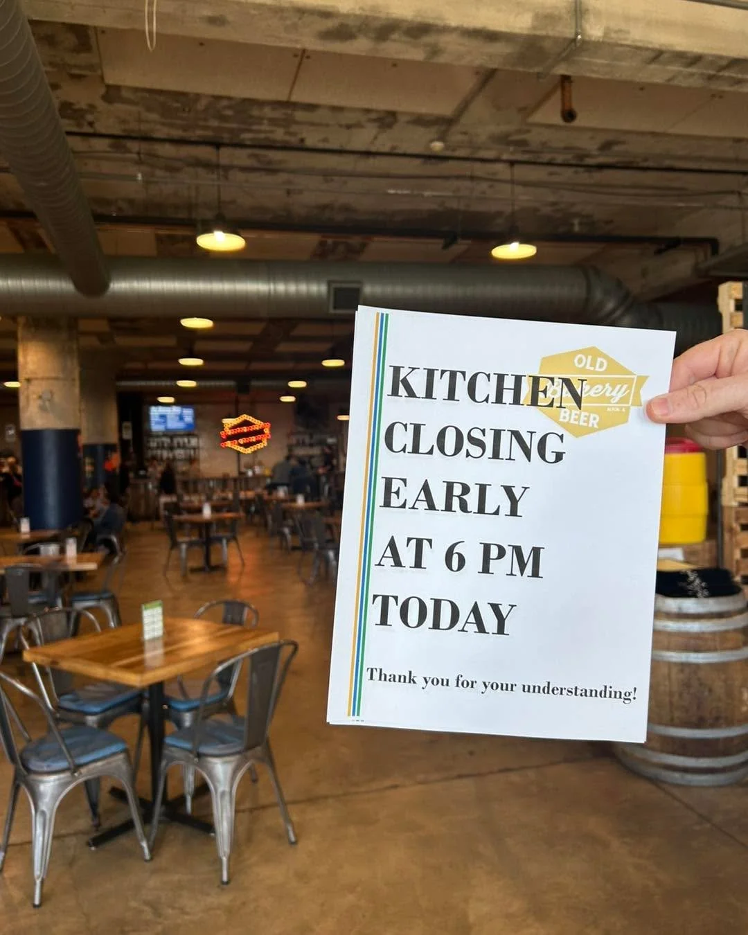 Good morning!  We are a little short staffed for the day, so we are going to be closing the kitchen early at 6 PM.  Sorry for any inconvenience!

As an apology, we&rsquo;ve got a delicious brunch special today!  Korean Street Toast - sourdough, ham, 