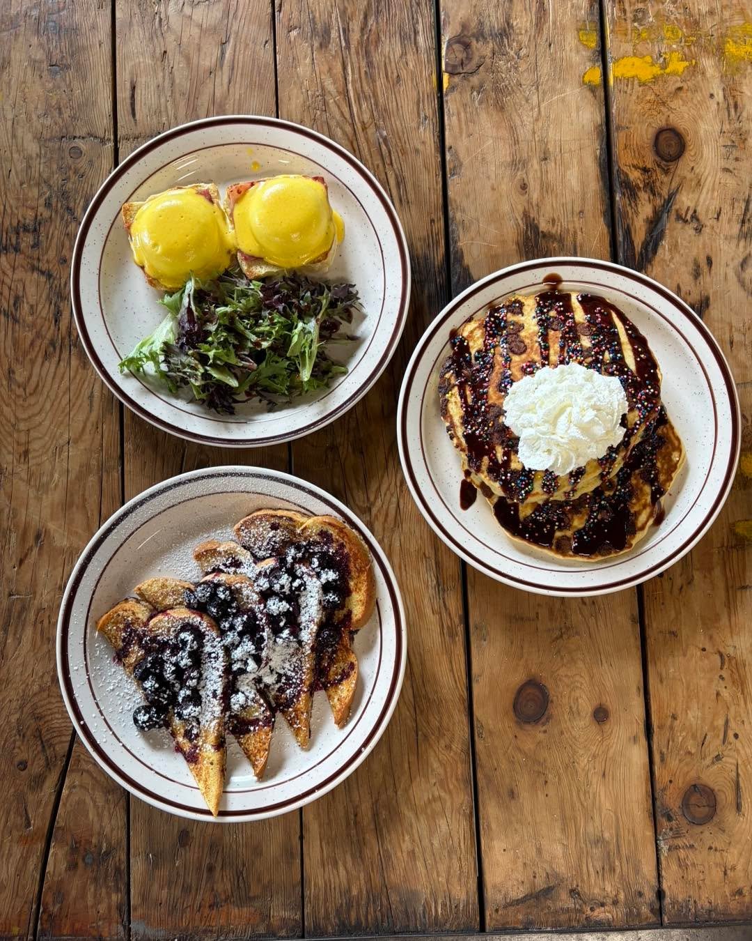 We will only be open from 10-2 on Easter.  As usual, we only take reservations for groups of 8+. If we sell out early, we will let you know here.

Moss made some great Easter specials for you:
Eggs Benedict; house made English muffin, Canadian bacon,