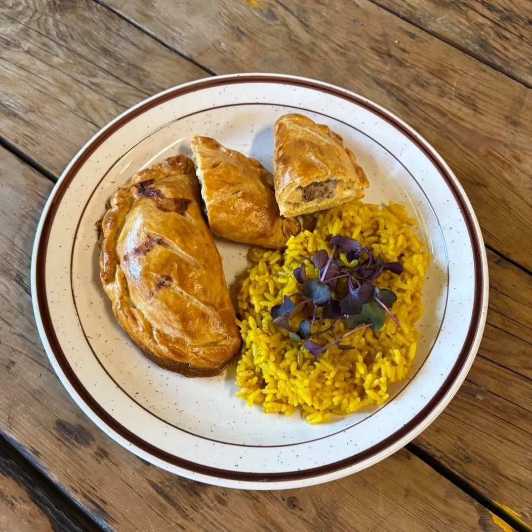 Special for Sunday Brunch this week!  Breakfast empanadas filled with sausage, egg, and Oaxaca cheese.  Served with yellow rice and salsa.

Come see us for brunch, every Sunday 10-2!